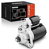 A-Premium Starter Motor Compatible with Volkswagen Jetta 00-04, Golf 00-06, Beetle 98-05 & Audi TT 00-02, TT Quattro 00-03, 1.8L 2.0L, 12V 1.1KW 10 Teeth Clockwise, Replace# 41024023, 02A-911-023L