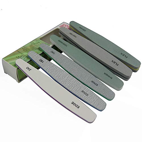 Multifunctional Nail Files for Nature Acrylic Gel Nails, Nail Files kit for Nature Acrylic Nail Professional Nail Buffers Emery Boards, Different Grit Nail File set 6pcs