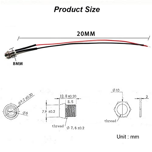 Amotor 10 Pcs/Lot Led Indicator Light Lamp Pilot Dash Directional Car Truck Boat Blue Red Green Yellow White (Tricolor) #TOP1