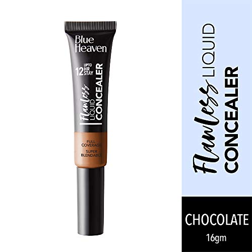 Image of Blue Heaven Flawless Matte Liquid Cream Full Coverage Concealer For Normal Skin, 601, Chocolate, 16G, Pack Of 1