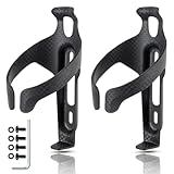 HUALONG Carbon Bike Water Bottle Holder Cages for Road Bikes Mountain Gravel e Bike aero Bicycle for 2.76-2.95 in Diameter Bottles, Black Matte 2-Pack