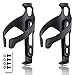 HUALONG Bike Water Bottle Holder for Road Bikes Mountain MTB Gravel Bike Water Bottle Cages Aerodynamic Design Universal with Screw Wrench Black Matte A-Shape 2-Pack
