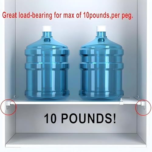 Image of Boniry Shelf Support Pegs - Innovative Punch-Free Plastic Brackets for Cabinet and Closet Shelves, Self-Adhesive Clips for Kitchen, Furniture, and Bookshelves (2)