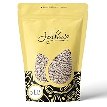 Jaybees Raw Sunflower Seed Kernels 5 lb Bulk Bag | Shelled Sunflower Seeds Unsalted | High-Protein Healthy Snack | Great for Baking, Cooking & Salads | Resealable Bag