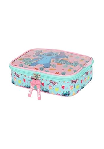 Estojo Luxcel Stitch Box 1 Fecho Rosa Ei41554sc