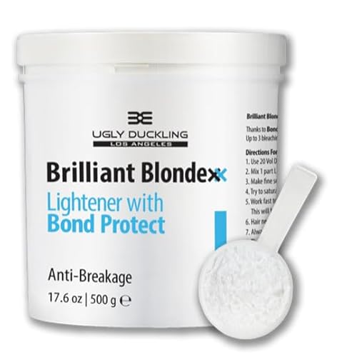 Brilliant Blondexx Professional Bond Protect Bleach White Powder for Hair,Controlled Lightener for Chemically Treated and Damaged Hair, 17.6 oz