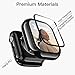 JETech Plated Case with Screen Protector for Apple Watch Series 11/10 46mm, Metallic Luster Design, Overall Protective Cover, Built-in Tempered Glass Film High Sensitivity, 2 Pack (Black)