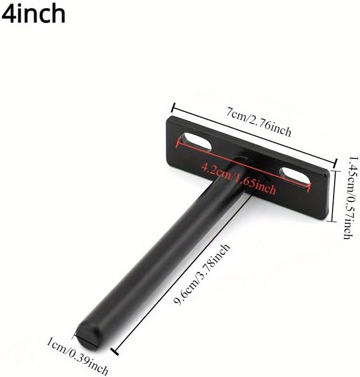 2PCS 3" 4" 5" Folding Shelf Support Bracket Hidden Floating Wall Shelf Support Brackets for Heavy Duty Bracket (3inch-2pcs)