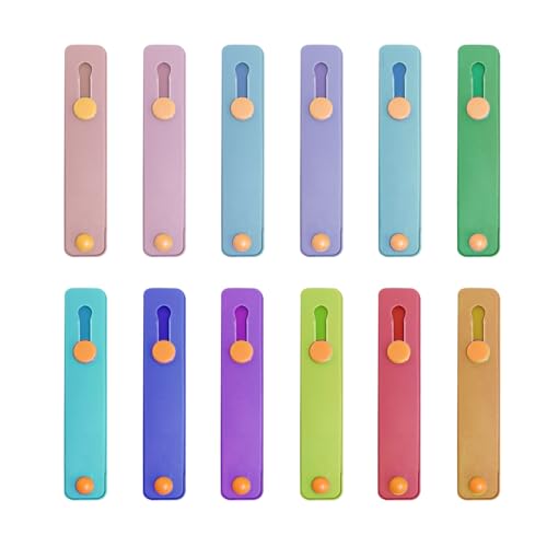 CVDYWDJIE 12 Stück Silikon-Telefonhalter, Telefongriff, Einziehbarer Telefonhalter, Telefon-Push-Pull-Ständer, Telefonzubehör