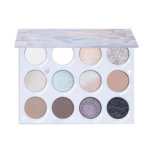 ColourPop Eyeshadow Palette - Eye Makeup Palette with Matte, Metallic, Matte Sparkle & Glitter Finishes - High-Pigment Eye Makeup with a Long-Wearing Formula - Cloud 9 (0.49 oz)