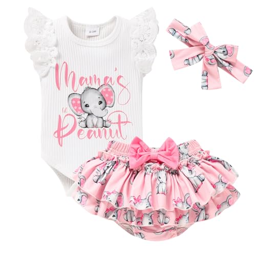 Image of ZOELNIC Newborn Baby Girl Clothes Infant Ruffles Romper Shorts Set Floral Summer Outfits Cute Baby Clothes Girl