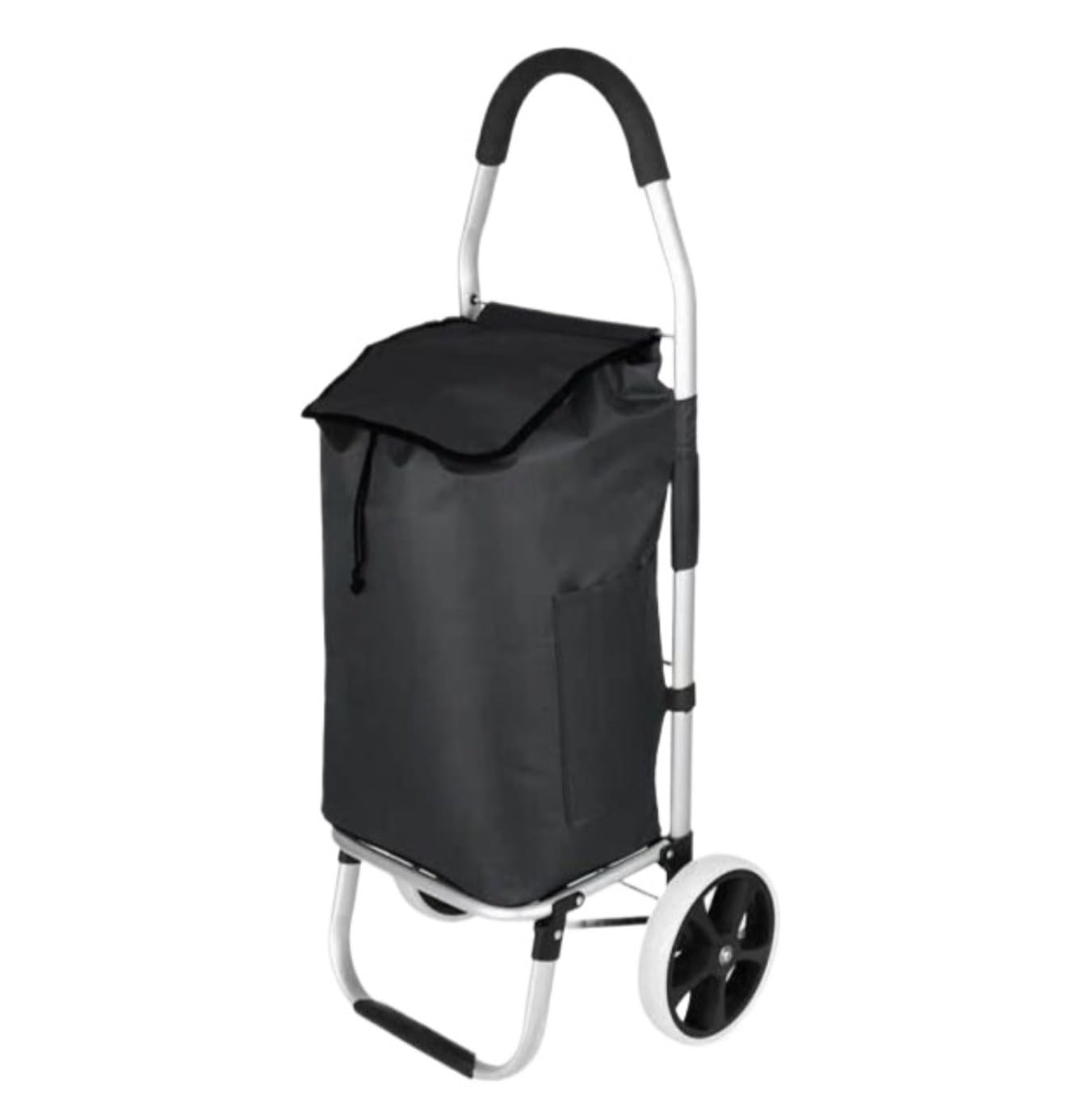 SBZIOJHDR foldable shopping trolley， Shopping Solid with Bag Multifunctional Luggage Cart with Wheel Grocery(Black)