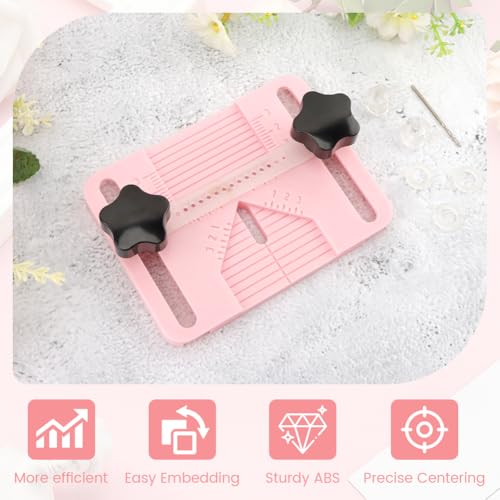 Polymer Clay Earring Hole Drill Guide, 3D Print Polymer Clay Drill Stand Device, Accurate Hole Punching Tool for Handmade Jewelry Pieces Making(Color:Pink) - Thumbnail 3