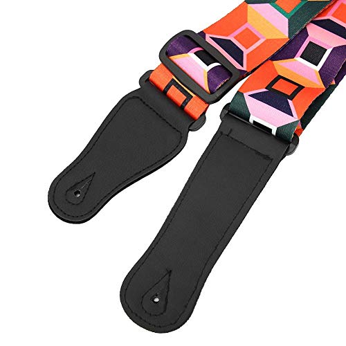 Correia de ombro de guitarra, confortável de usar fino artesanato Correia de guitarra elétrica, port