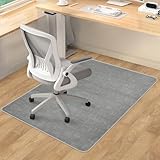 SHAREWIN Office Chair Mat for Carpet & Hardwood Floors, 48” x 36” Floor Mat, Desk Chair Mat for Home Office, Gray