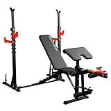 YOLEO Banco de Pesas Comercial, Banco de Entrenamiento de Fuerza Ajustable/Plegable de 660LBS, Banco Inclinado/Descenso para Entrenamiento de Todo el Cuerpo con Plegado rápido