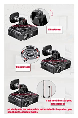 Support projecteur plafond alu pivotant pour cinéma maison - 4
