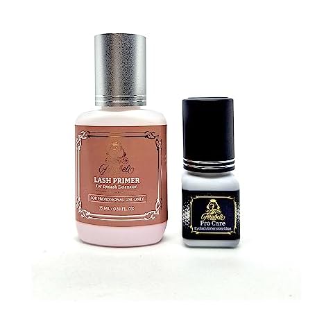 Pro Care Strong Eyelash Extension Glue 5ml + Primer 15ml/Black Adhesive with 1-2 sec drying time / 8-week retention/Professional Use Only/Increase bonding power and offer pre-treatment for semi-perman Cover