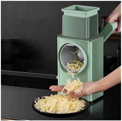 Cortador De Legumes Ralador Multifuncional 3 Em 1 Manivela Aço Inox