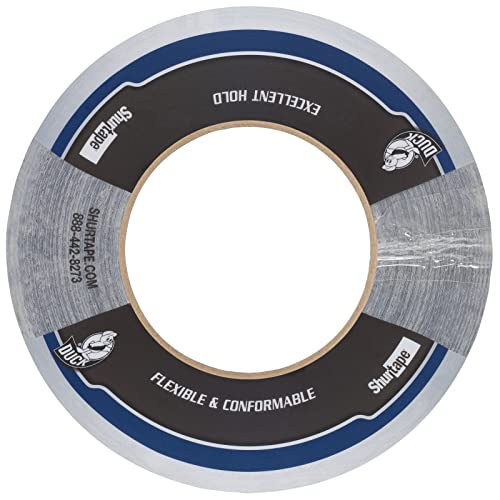 Image of Duck Pro by Shurtape Professional Grade, Co-Extruded Cloth Duct Tape for HVAC, Insulation and Housing Assembly, 48mm x 60yd, 10.0 mil, Silver, 1 Roll (105454)