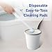 Disposable Toilet Brush, All-in-One Toilet Cleaning System,Toilet Bowl Wand Kit with 18 Count Scrubbing Pads Refills,Wall-Mounted,Compact,Multipurpose