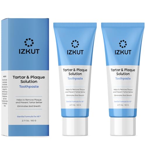 (Pack of 2) Plaque & Tartar Remover Toothpaste for Teeth: Removes Plaque & Controls Tartar Build-up – Long-Lasting Fresh Breath, Deep Cleansing, Gum-Friendly Formula, Enamel Support for Adults & Kids