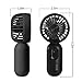 VanSmaGo [Portable Mini Fan 3-pack] Handheld Personal Small Fan with 3-speed for Travel, USB Rechargeable Battery Operated Eyelash Fan, Black&White&Pink