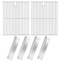 Hisencn Replacement Parts for Nexgrill 720-0830HR 720-0830A 720-0830D 730-0830 730-0830A. Stainless Steel Cooking Grid and Heat Plates for Nexgrill 4&5 Burner Grill, 17 Inch Grill Grates