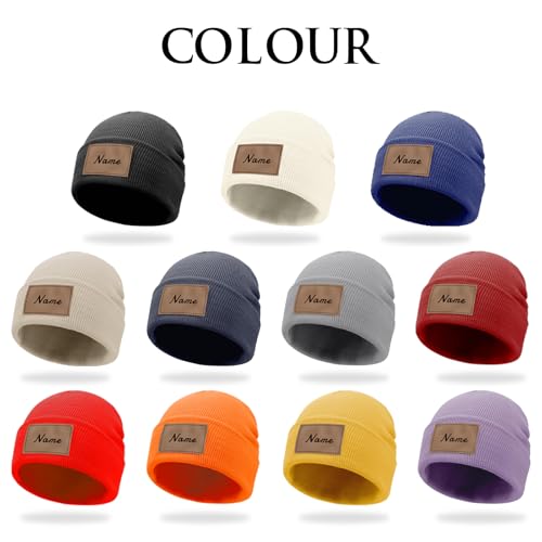 Custom Baby Beanie Hats, Personalized Toddler Kids Beanies Winter Hat with Name Beanies for Boys Girls Adults3