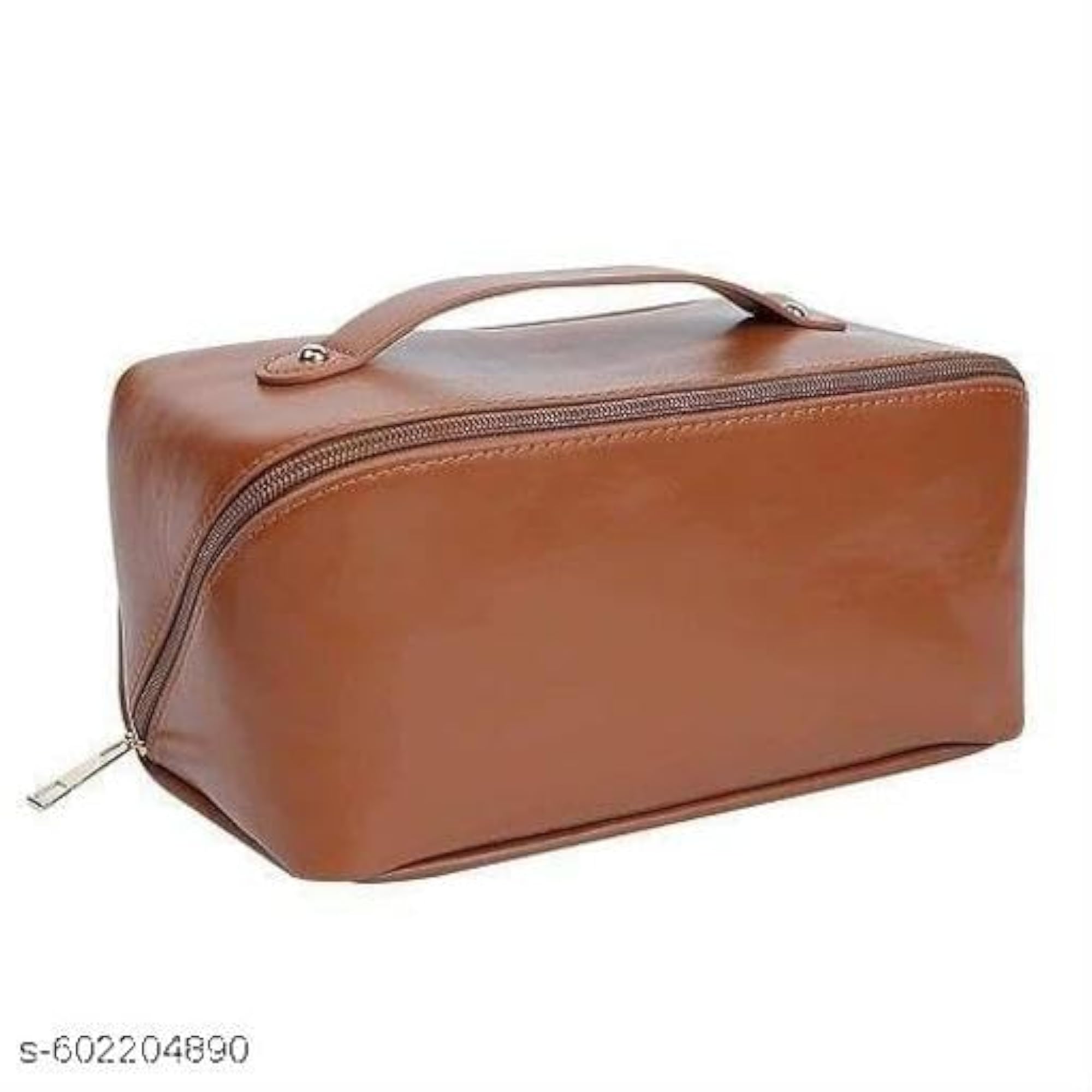 Leather Cosmetic Bag, Portable Makeup Organizer