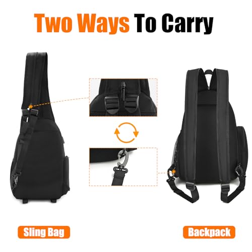 Image of Cwatcun Sling Bag, Crossbody Case for DSLR SLR Canon Nikon Sony Mirrorless Cameras - Photography Backpack for Photographers