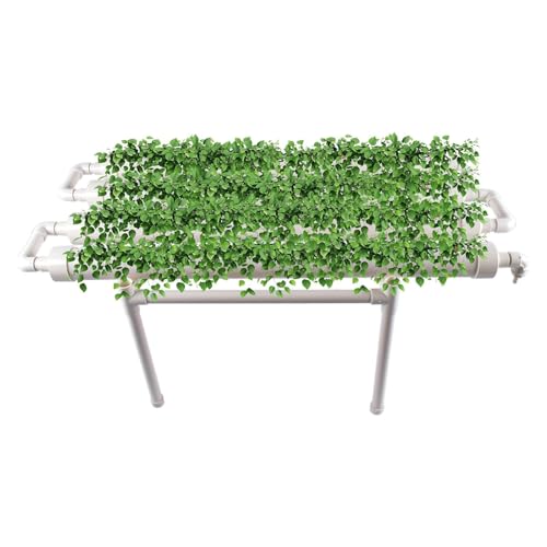 Kit di coltivazione idroponica, sistema a parete con 36 siti di piante, tubi in PVC-U per uso alimentare, pompa dell'acqua, timer, cestino e spugna per verdure a foglia
