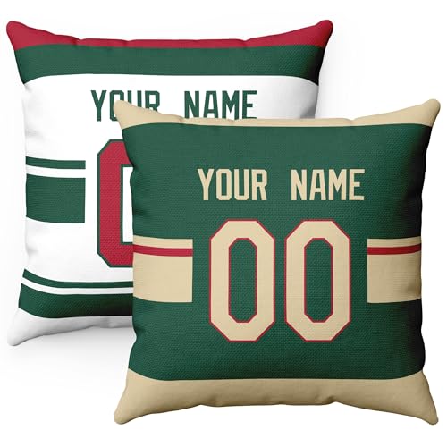 Image of ANTKING Throw Pillow 2 Packs Personalized Custom Any Name Number for Men Women Boy Gifts