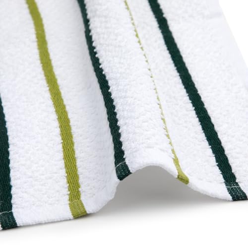 Miniatura 4 de Boskimo Paños De Cocina Algodón Premium Pack De 6 Trapos De Cocina Microfibra Y Rizo, Trapos Cocina Algodón Absorbentes, Paños De Limpieza Color Verde Botella