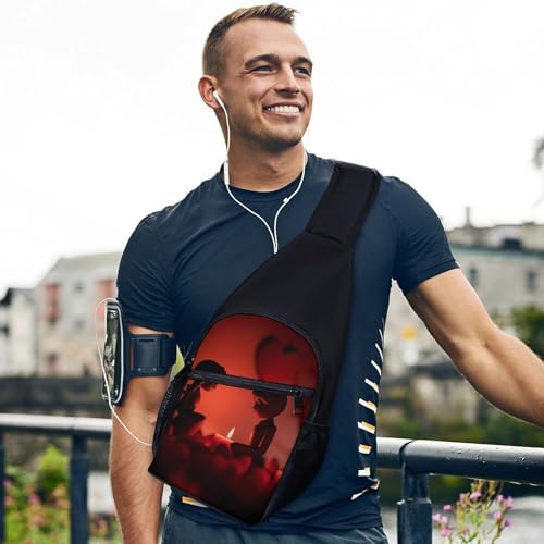 Bolso tipo bandolera blanco para hombre y mujer miniatura 3