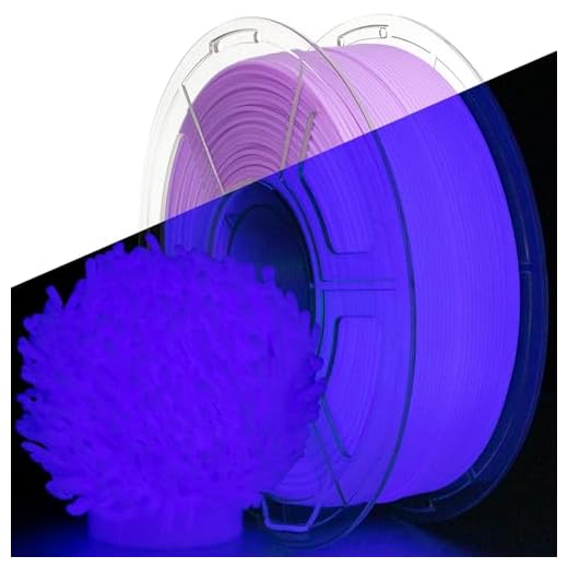 IEMAI Purple Glow in The Dark PETG Filament 1.75mm 1KG, Luminous 3D Printer Filament High-Brightness & Long-Lasting Glowing, Neat Wound & Easy Printing, Accuracy +/-0.02mm