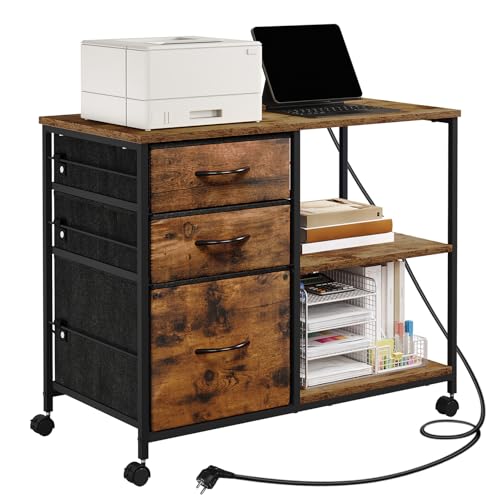 WOLTU Cajonera Móvil con Ruedas Armario