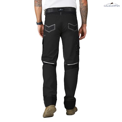 Detaillierte Rückansicht der CALECARPEN Work Pants Men - Detailansicht von CALECARPEN Arbeitshose Herren Stretch – Deal...