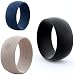 FIDELIS nv Silicone Wedding Ring Band by 3 Rings Pack Premium Wedding Bands Engagement Active Men,Women,Athletes Comfortable Fit & Skin Safe silicone jewelry rings (Gray Black Graphite, 9-10)