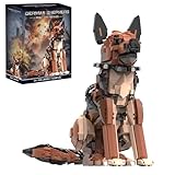 Kit di costruzione di cani da pastore tedesco, orecchie mobili, coda, gambe, cani, blocchi di costruzione per adulti e bambini, ragazzi e ragazze, 1235 pezzi, giocattolo da costruzione, regalo creativo per gli amanti dei cani e degli animali