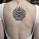 Foo Dog Chinese Lion Temporary Tattoo Sticker (Set of 2) - OhMyTat