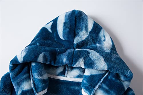 Kids Flannel Hooded Kimono Fall Outfit Fuzzy Fleece Warm Long Sleeve Hoodies Fluffy Tie Dye Thick Winter Clothes3