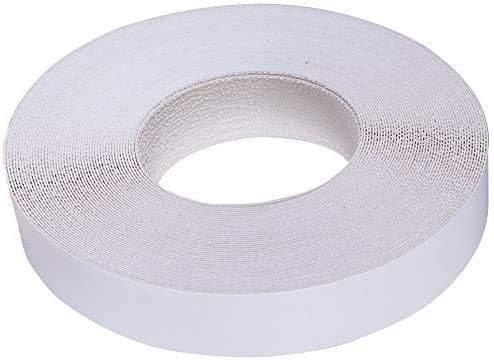 Edge Supply White Melamine 1 inch X 25 ft roll of White Edge Banding – Pre-glued Flexible Edging – Easy Application Iron-On Edging for Cabinet Repairs, Furniture Restoration