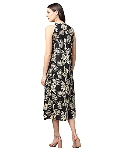 Image of Yash Gallery Women's primium Fabric Printed Midi Dress for Women & Girls