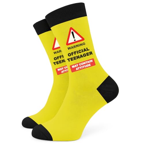 SC Products Funny Socks Teen Boy Gifts for Teenagers | Cotton Rich Novelty Socks Cool Presents For 13 Year Olds Boy and Girls | 13 Year Old Gifts for Boys Birthday | Teenage Stocking Fillers