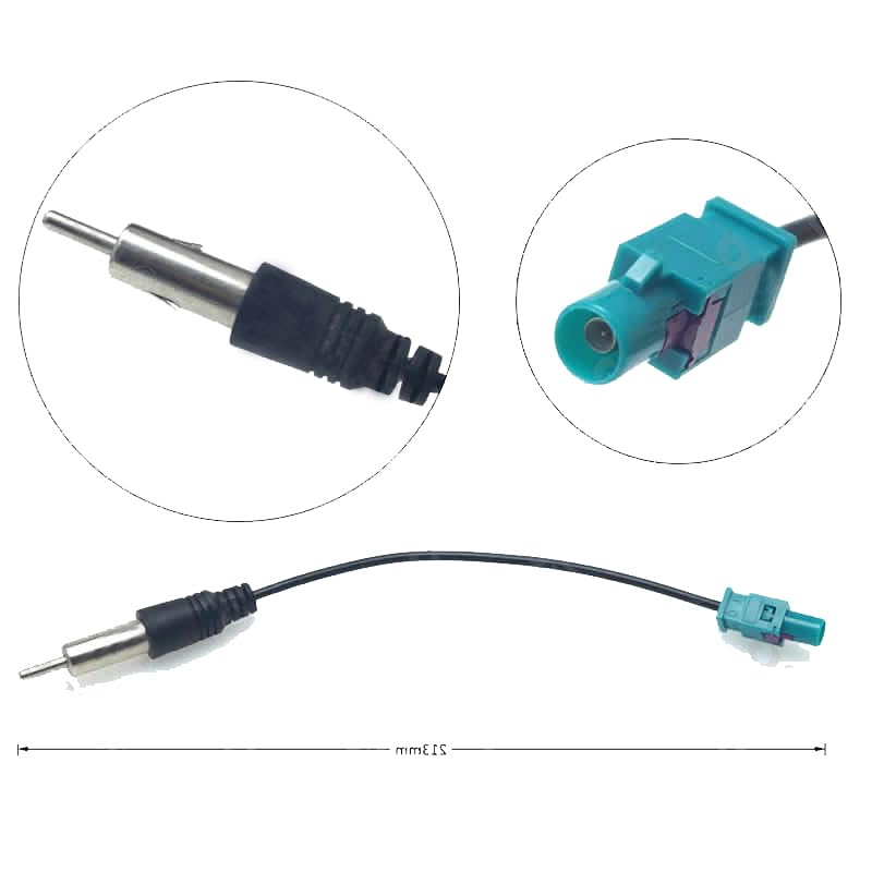 Car Stereo for Audio ISO Wiring Harness Cable Radio Antenna Wire Adapter - (A, Color Name: Black)
