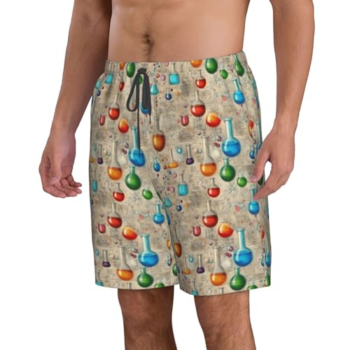 Chemistry Print Print Stylish Beach Shorts Swim Trunks Lightweight Breathable Summer Outdoor Activities2