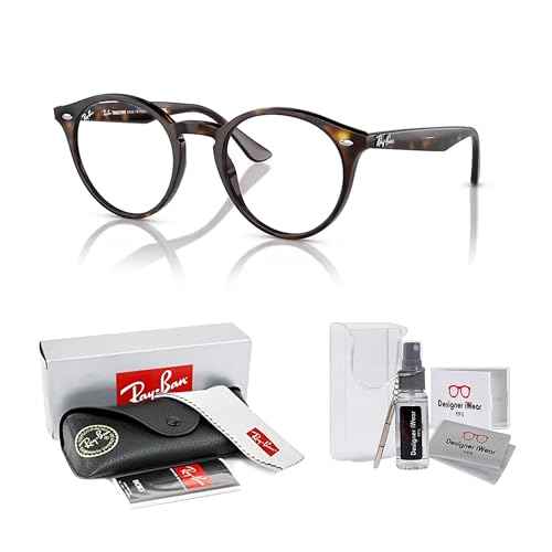 Ray-Ban RB2180 Round TRANSITIONS Eyeglasses for Men for Women +BUNDLE with ACCESSORY EYEWEAR KIT2