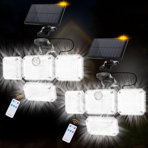 Solar Motion Sensor Light Outdoor333LED Flood Light Motion Detection