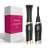 Heated Eyelash Curler with Comb Design Rechargeable, Electric Eyelash Curler (Black)